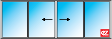 EZ Windows Sliding window 4 panel