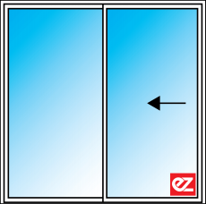 Ez Windows sliding Door 2 Panel Reverse