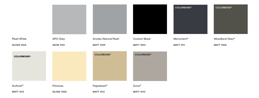 EZ Windows Standard Colours 