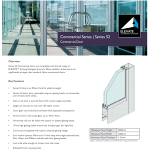 EZ Commercial Hinged door