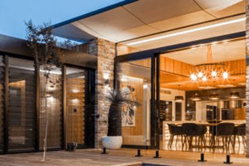 aluminium sliding doors in a modern home on the coast